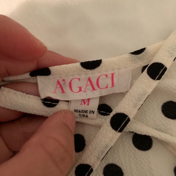 White with black polka dot top - Picture 3 of 4